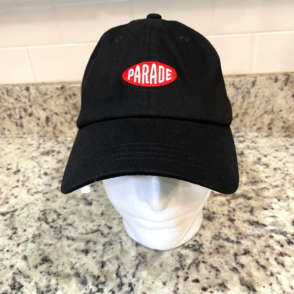 🚀 PARADE Skate Shop Adjustable Baseball Cap Hat Adult Embroidered Logo Black